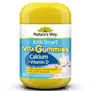 (PRE ORDER) Nature's Way Kids Smart Vita Gummies Calcium + Vit D 60 Pastilles shelf life 2yrs